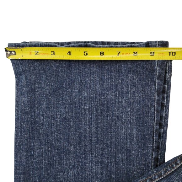 Levis 515 Bootcut Womens 16S 16 Short 35x28 Dark Blue Wash Boot Cut Denim Jeans - Picture 13 of 14